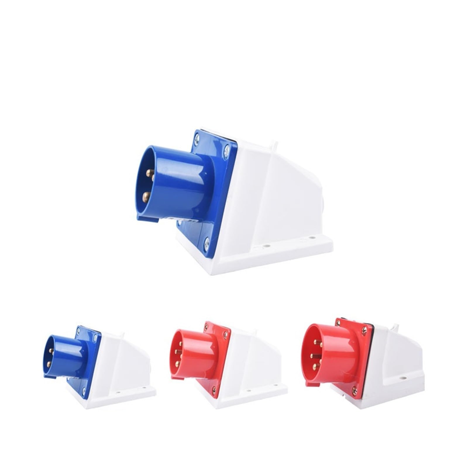 Spina e presa industriale IP44 16A/32A, connettore impermeabile a 3 pin, 4 5, collegamento elettrico, parete (Wall Mounted Plug, 32A-4P)