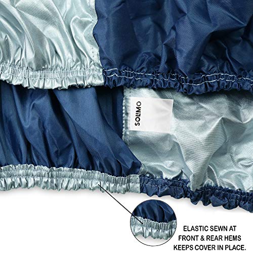 Image of Amazon Brand - Solimo UV Protection & Dustproof Car Cover for Toyota Glanza (Blue & Silver)