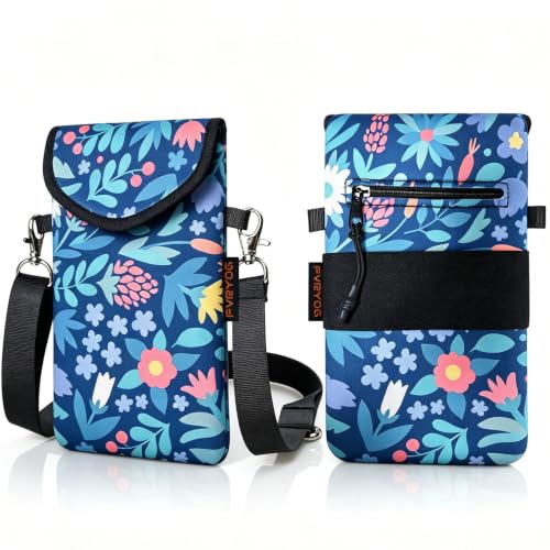 Image of Neoprene Phone Sleeve Pouch Case Bag for Men Women w /Crossbody Strap /Neck Lanyard for iPhone 17 /16 /15 /14 Pro Max, Samsung S25,Pixel 10
