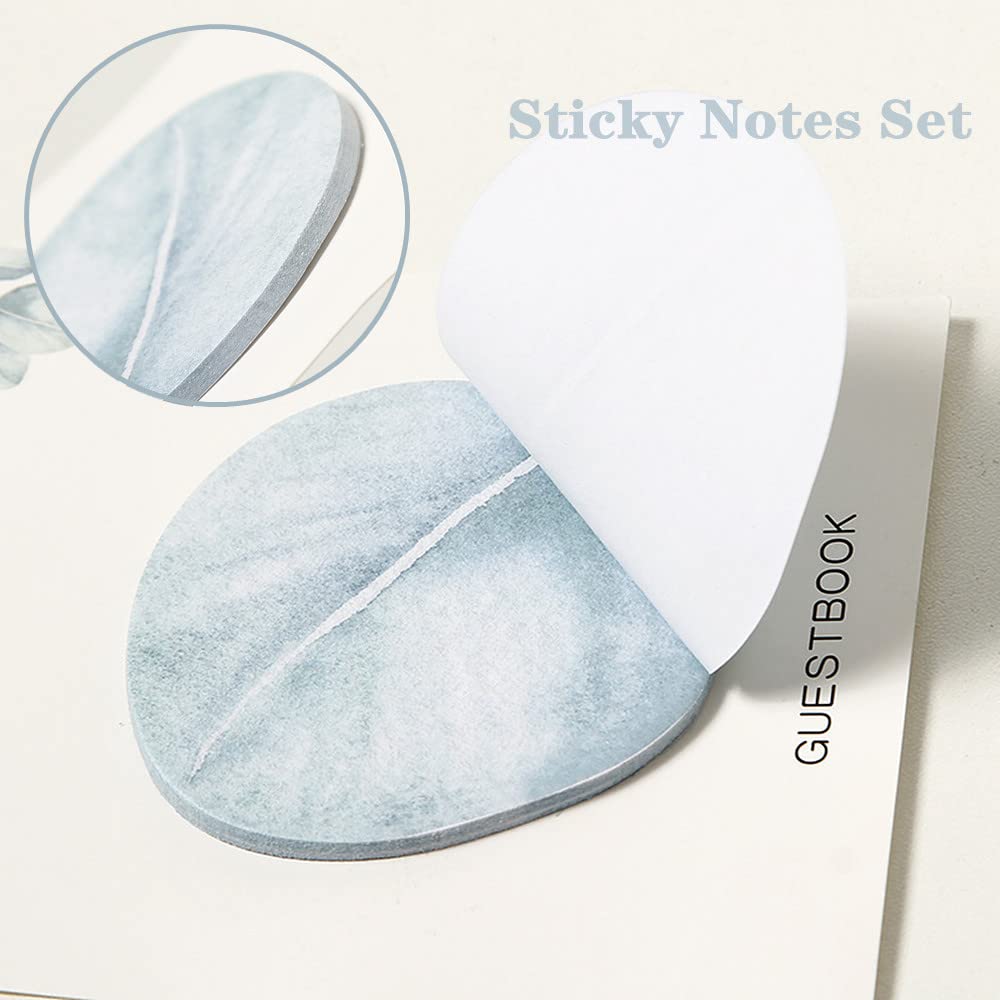 8 Packs/240 Sheets Leaf-Shaped Sticky Notes Novelty Self Stick Post Cute Mini Sticky Note Pad Colorful Post Memo for School Office Memo Pupils Kids Gifts - Image 3