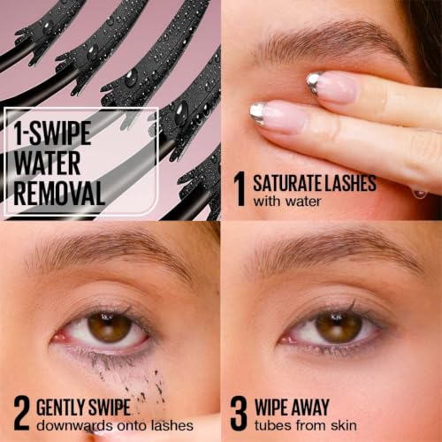 Image of Maybelline Lash Sensational Sky Tubes Tubing Mascara, Very Black | Extension-Like Length, Conditioning with Shea Butter + Castor Oil, 7ml