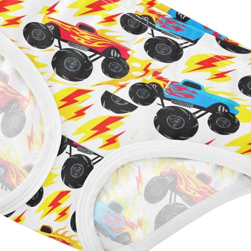 Cotton Girls Underwear Toddler Cartoon Monster Trucks Girl Panties Cute Colorful Undies Kids Briefs 2t4