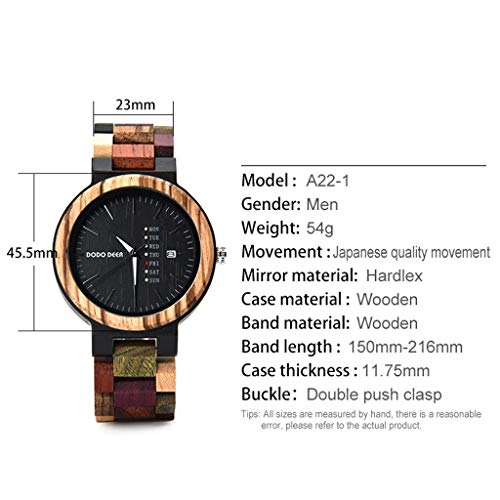 Preisvergleich Produktbild Taschenuhr WHQ Hölzerne Quarzuhr - Premium Paare Industrie handgefertigt aus Holz, kreativ lässig Business, Gesundheit und umweltfreundlich Kalenderwoche Anzeige QD (Color : Man)