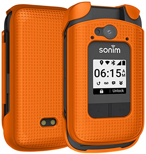 Holster Combo for Sonim XP3plus 4G Flip Phone Case with Belt Clip - Orange - image 4