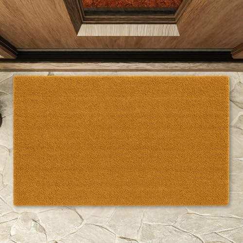 TECHZOCO Felpudo de Coco, Alfombra de Entrada de Casa, Felpudo ecológico de Fibra de Coco, Alfombrilla de Entrada, Tapete de Bienvenida, 100% Natural, Naturales sostenibles, 40 x 60 cm