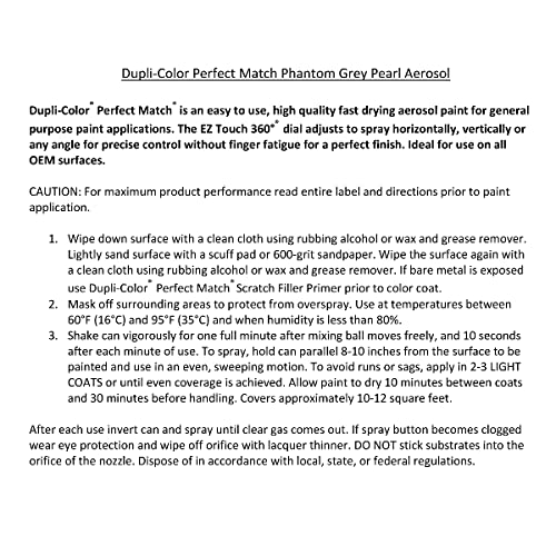 Image of Dupli-Color Perfect Match Premium Automotive Paint, Phantom Grey Pearl, 8 oz