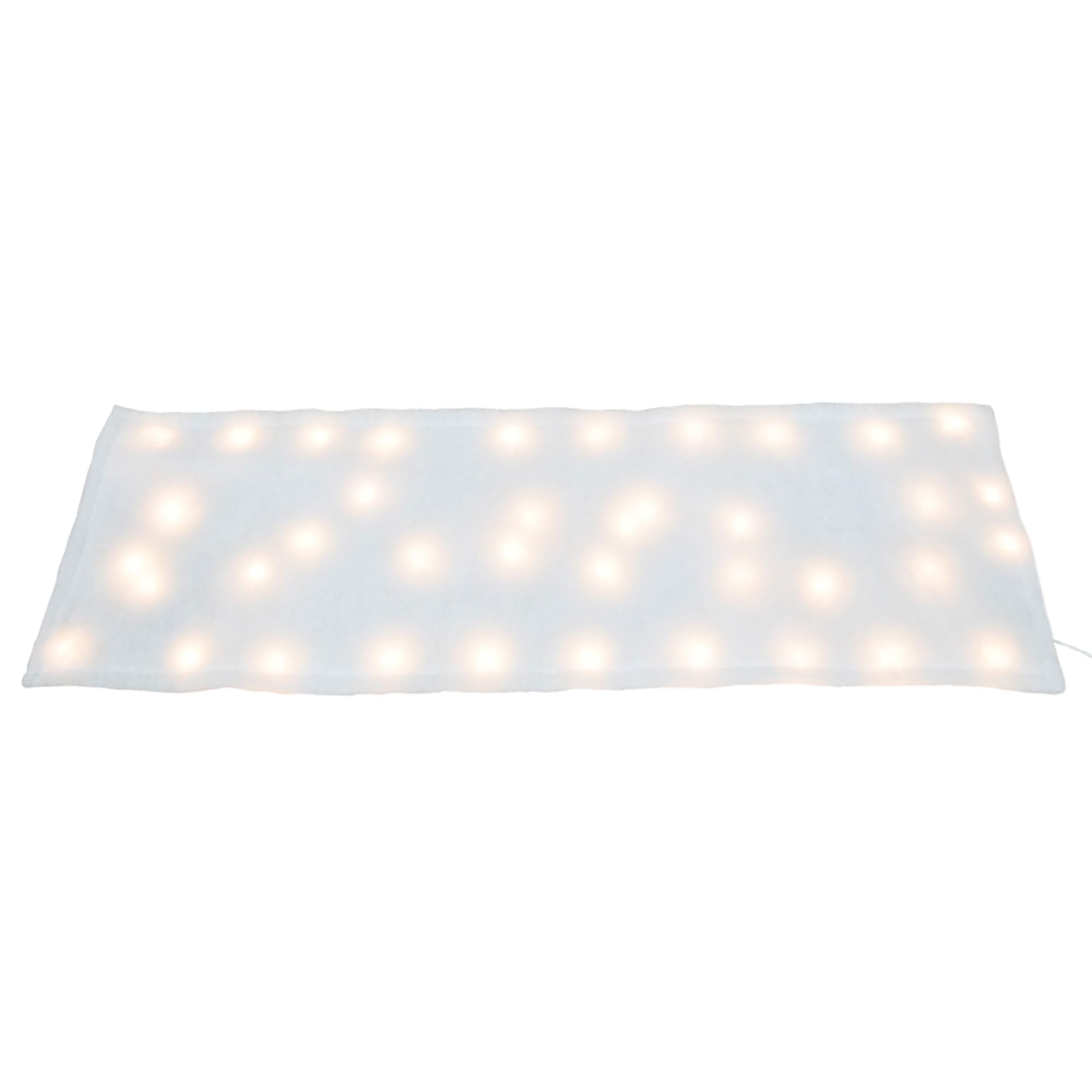 48" x 15" Pre-Lit Snow Cover Blanket Christmas Village Display, 8 Function Indoor Holiday Decoration, 40 LED Lights, White