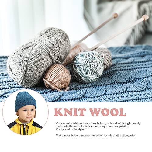 Image of Newborn Baby Wool Hat Cap Turban Toddler Warm Hat Kids Baby Cap Set