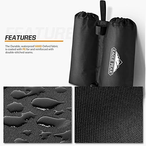 Image of EAGLE PEAK Weight Bags for Pop up Canopy Outdoor Shelter, Gazebo Instant Shade Leg Canopy Weights, Sand Bags, Pack of 4