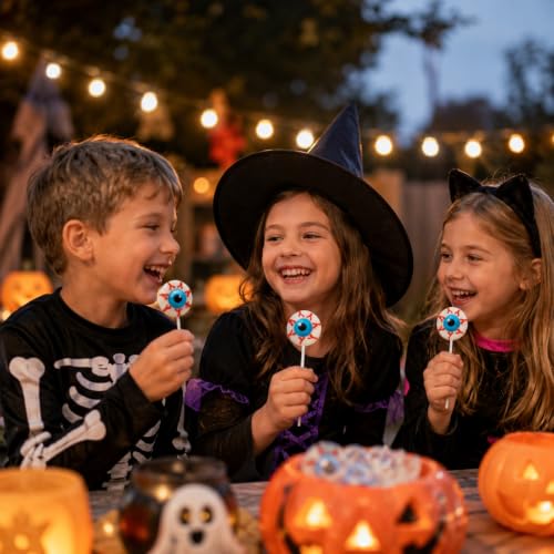 Fruidles 24-Count Halloween Eyeball Lollipops Candy, Trick-Or-Treat Party Bag Fillers, Party Favor (24-Pack) - image 8