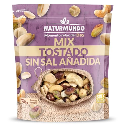 Naturmundo de Dia Mix de frutos secos tostado sin sal añadida, bolsa 200g