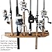 Rush Creek Wall Mount Log Vertical/Horizontal 6 Fishing Rod Rack