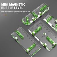Uadme Magnet Wasserwaage, Acryl Wasserwaagen Klein, Kompaktes Libelle Wasserwaage Werkzeug für Horizontale und Vertikale Messungen (75 * 25 * 15mm) – Ansicht 5