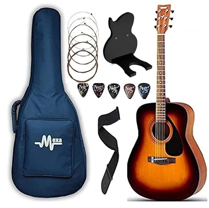 Yamaha F280 Acoustic sprucewood Guitar Dreadnought With Mexa Guitar Bag, Belt, String Set