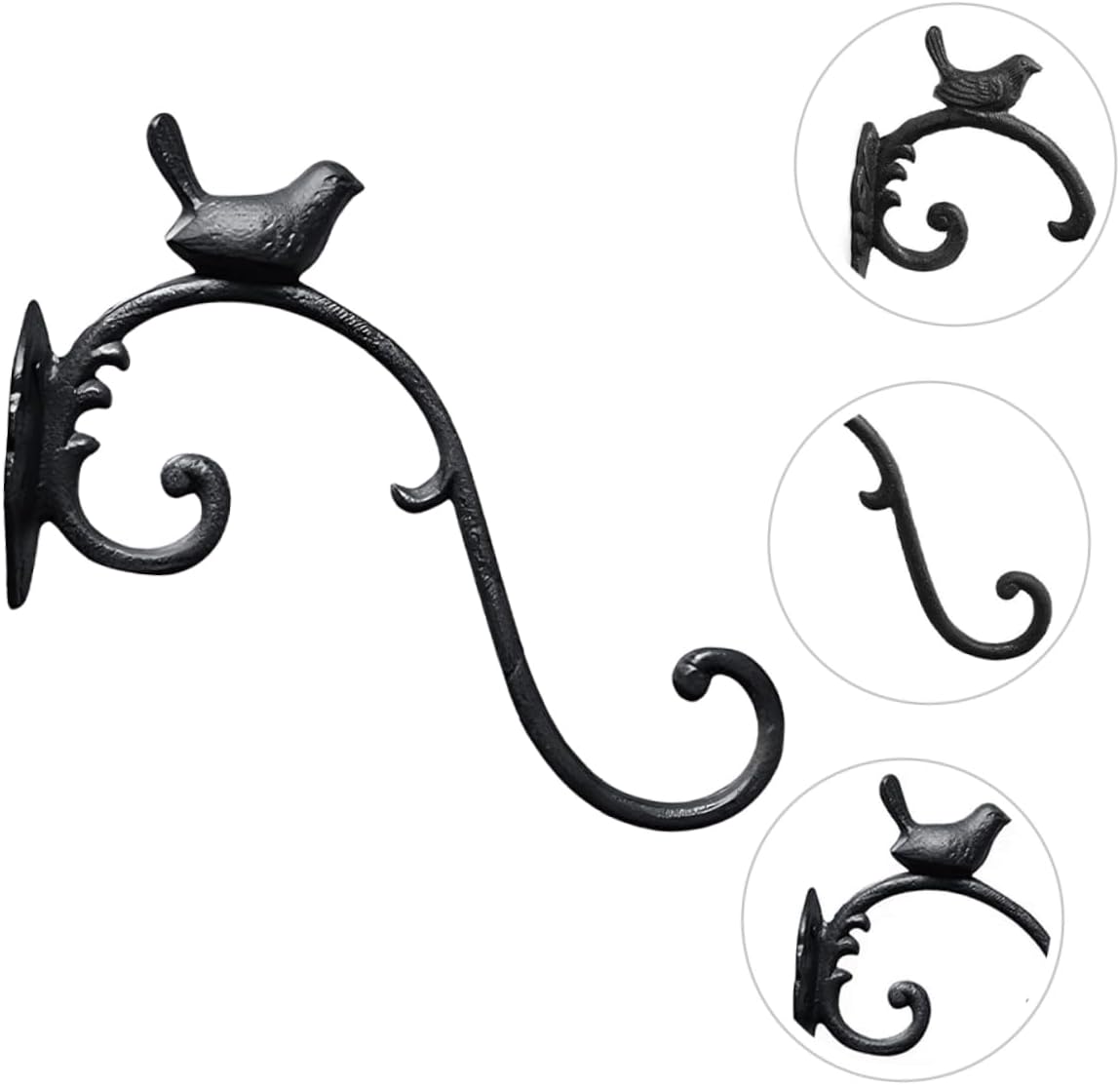 Strong Iron Plant Hanger Hanging Flower Basket Hook Easy Install Wall Flower Pot Hanger
