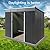 HOHFXM 6 x 8 FT Metal Outdoor Storage Shed Lockable Metal Garden Shed Steel Anti-Corrosion Storage House Storage shed with Lockable Door for Garden Patio Outdoor Storage Sheds Roof Black