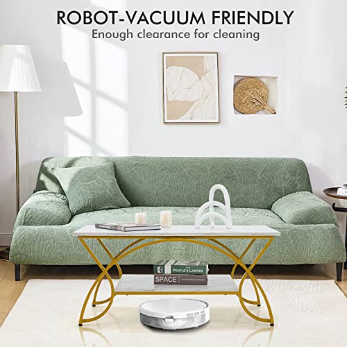 Costway Marble Coffee Table, 2-Tier Modern Faux Marble Accent Table With Storage And Gold Finished Metal Frame, Chic Rectangular End Table For Living Room Office Lounge #TOP3