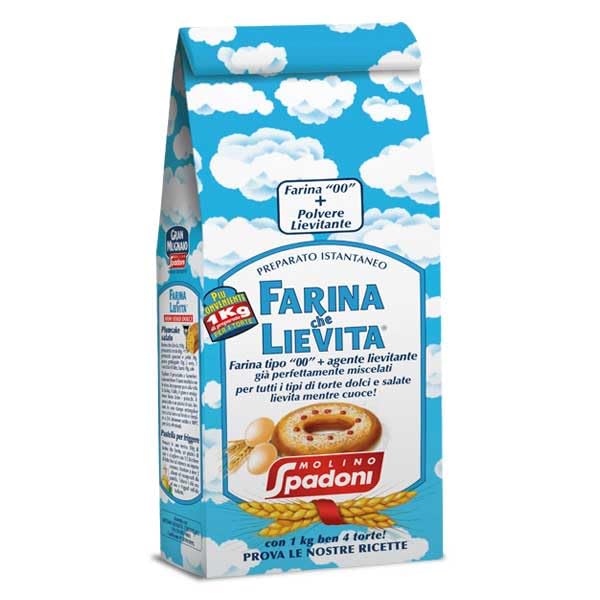 Spadoni Farina che Lievita Autolievitante, 10 Confezioni da 1 kg, Totale 10 kg
