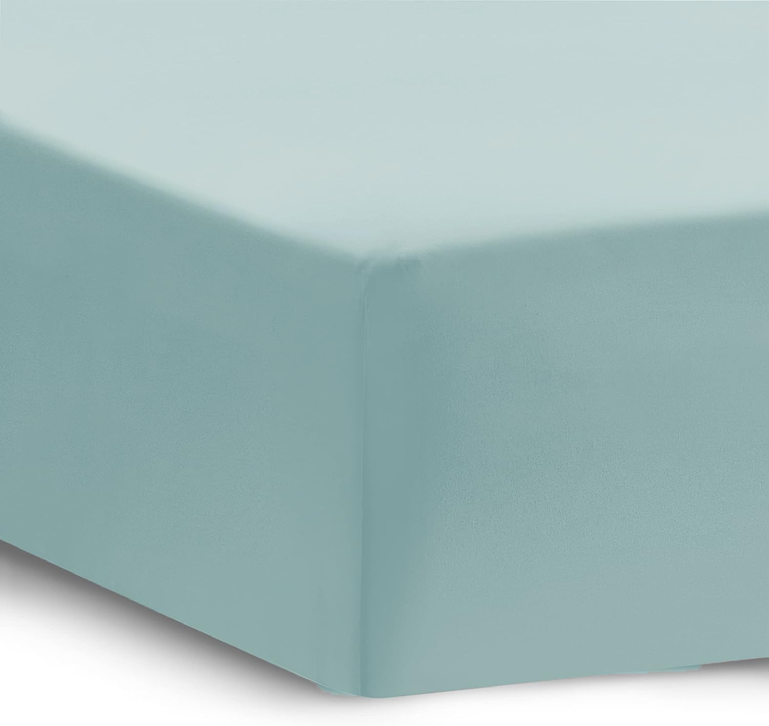 Mint Single Fitted Sheet - Cotton, Single Bed, Easy Care, Super Soft Cozy and Breathable Deep Fitted Bed Sheet (190cm X 90cm)