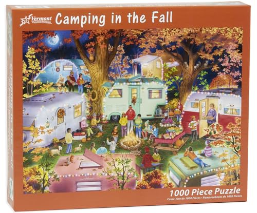 Vermont Christmas Company Camping in The Fall Jigsaw Puzzle 1000 Piece - Image 3