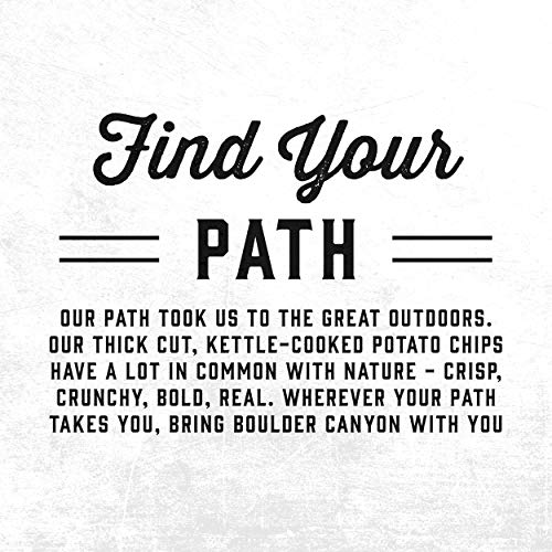 Boulder Canyon Kettle Cooked Potato Chips, Malt Vinegar & Sea Salt, 6.5 Oz. Bag, 12 Count - Gluten Free, Tangy, Salty, Crunchy Chips, Great For Lunches Or Snacking On The Go #TOP5