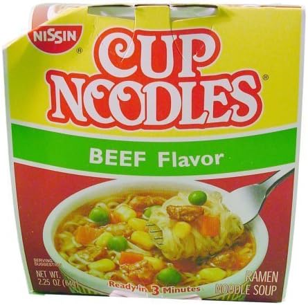 NISSIN CUP OF NOODLES SOUP BEEF 2.25 OZ EACH (1) by NISSIN SOUP At The Neighborhood Corner Store