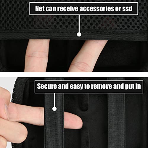 Image of Aenllosi Hard Case for Samsung T9 /T7 Touch /T7 Shield SSD, Black | Hard shell construction, Water-resistant design, Impact-resistant design, Custom-fit interior