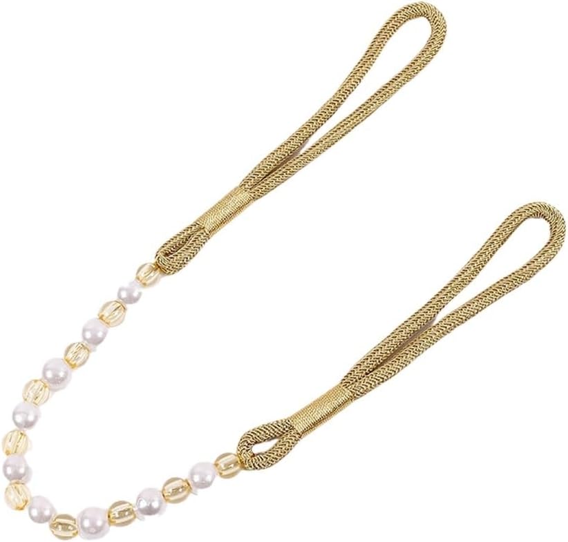 FMURY Curtain Decoration Binding Rope Strap Pearl String Curtain Binding Rope Strap