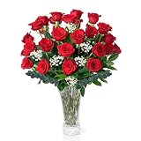 Red Roses Fresh Flowers Delivery by Fri, March 10th- 2 Dozen Roses for Delivery/Farmhouse Flowers fo