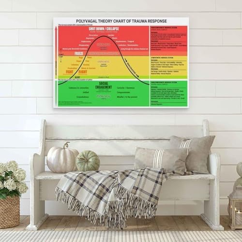 Affiche Polyvagal Chart pour surmonter l'anxiété et comprendre son système nerveux