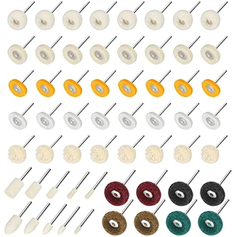 Kit de 58 Piezas de Ruedas Abrasivas y Cepillos de Pulido Cover