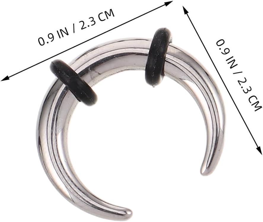 Uonlytech 30pcs Stainless Steel C-shaped Nose Rings Set Acrylic Pincher Tapers for Women Septum Piercing Jewelry Body Piercing Accessories
