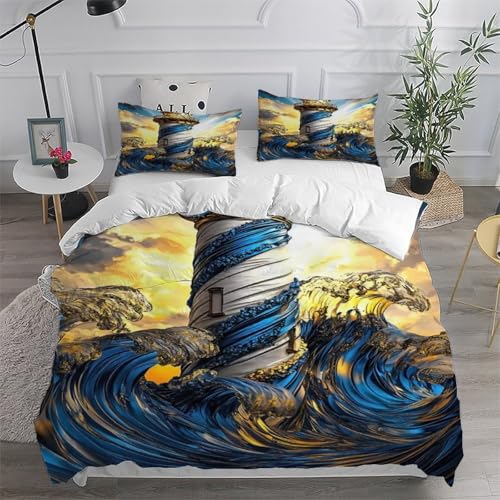 Housse de couette space theme en microfibre douce pour lit double - 6