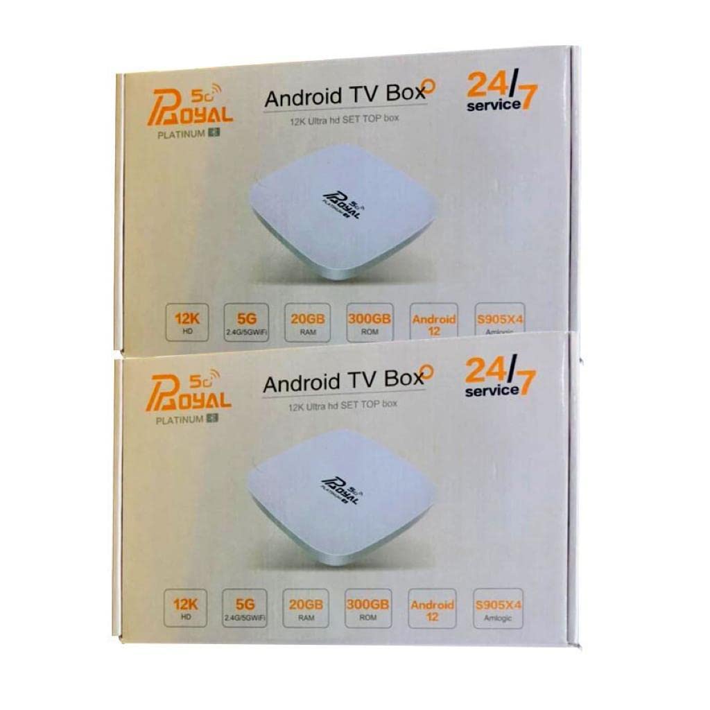 Royal platinum Edition Android 12 Smart TV Box S905L Amlogic Quad Core CPU - Intelligent Ultra HD Media Player Work With TV - Projector International Languages