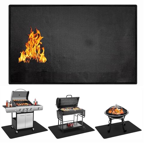 Tapis de barbecue extérieur pour protéger la terrasse en bois des braises - 2