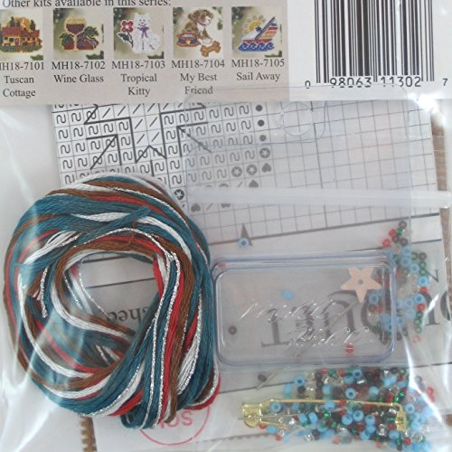Image of Western Boot Beaded Counted Cross Stitch Ornament Kit Mill Hill 2007 Spring Bouquet MH18-7106
