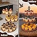 LZelriy Cupcake Stand, 2 Pack Rustic Wood Cake Stand, 3 Tier Cupcake Tower Round Tiered Tray Stand for Dessert Table Display, Industrial Wooden Serving Stand Wedding, Graduation and Baby Shower