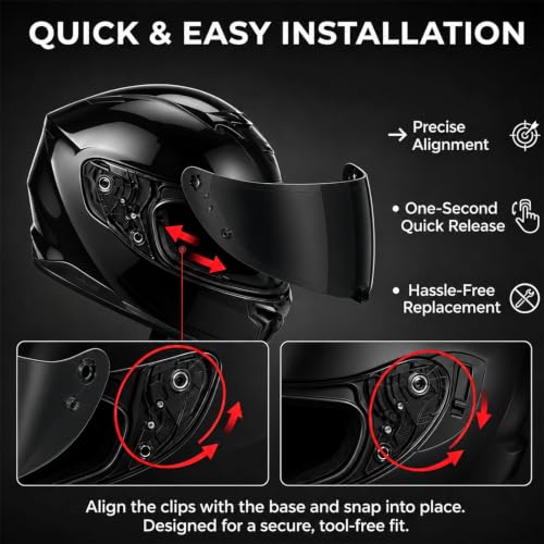 Image of PSLER Helmet Visor for R330 T520 ST1400 R1 Air 391,(Film&Black)