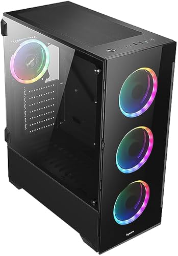 Miniatura 13 de Bgears b-Voguish Gaming PC Case con paneles de vidrio templado, USB3.0, compatible con E-ATX, ATX, mATX, ITX. (Los ventiladores se venden por