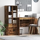 Forme : Rectangulaire Générique Bureau Rangement Chêne Fumé Bois d\'Ingénierie,Meubles,Armoires & Meubles de Rangement,Buffets & bahuts,Marron,46.05 KG,3337365