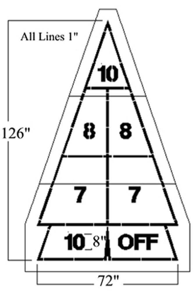 NEWSTRIPE 10001729 Playground Stencil,Shuffle Board,1/8