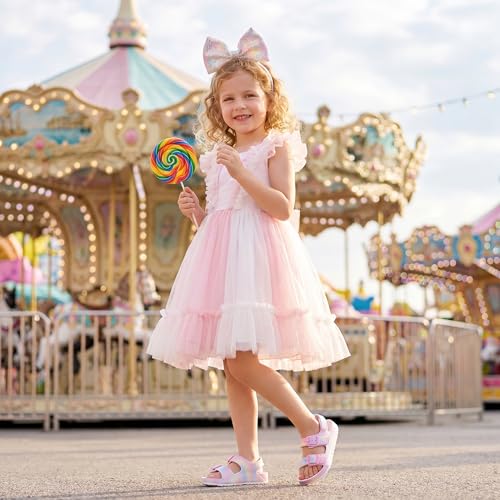 Image of Stelle Toddler Girls Sandals Adjustable Buckle Open Toe Sandal