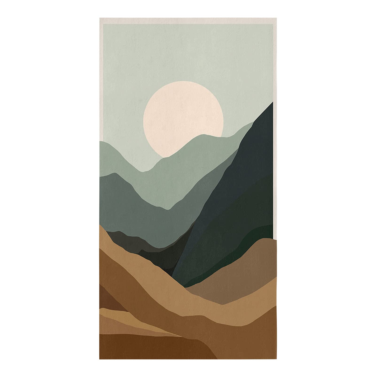 Dishcloths for Kitchen Absorbent Kitchen Towels 1PCS Sunrise Mountain Beautiful Abstract Painting Reusable Dish Rags Cleaning Cloths Kitchen Hand Towels for Cooking and Baking,18x28 Inch