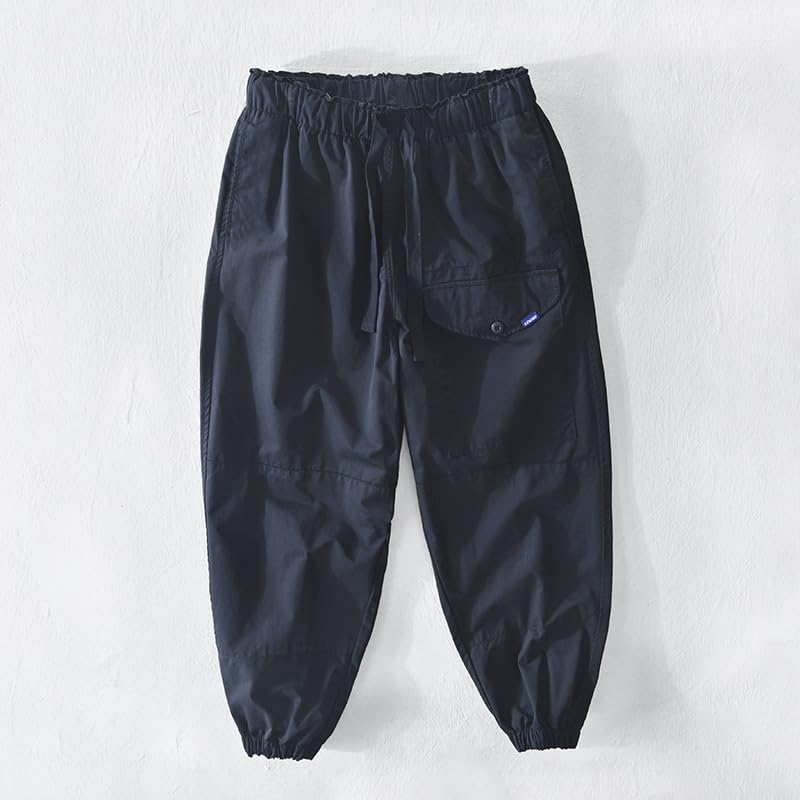 Pantalons hommes loose kaki style workwear décontracté en coton léger - 2
