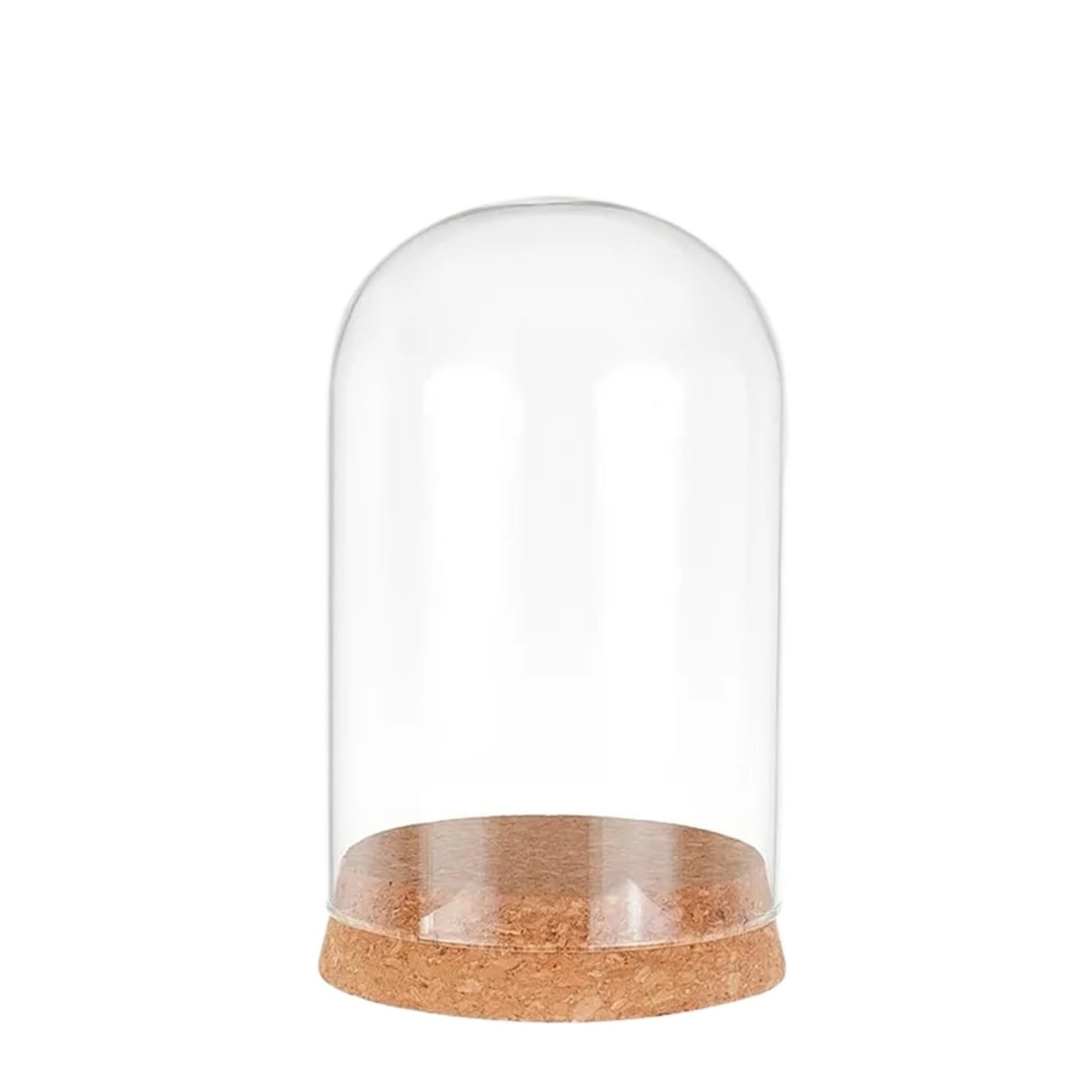 ZYAYNG 6 Pcs Clear Glass Dome Cover Cloche Bell Jar Succulent With Wooden Cork Base Wedding Christmas Decor For Display(8 x 12cm)