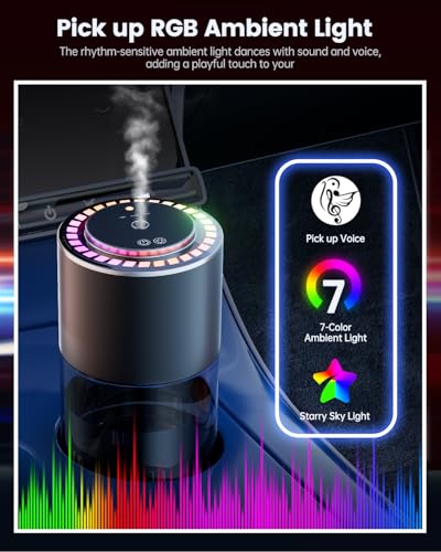 Image of 5.6oz /160ml Large Capacity 2025 AI Car Air Freshener, Smart Car Electric Diffuser with Perfumes (Colognee), Essential Oil Diffuser Last 6 Months, Auto On /Off, 3 Mode Adjustable, BJ 579-2