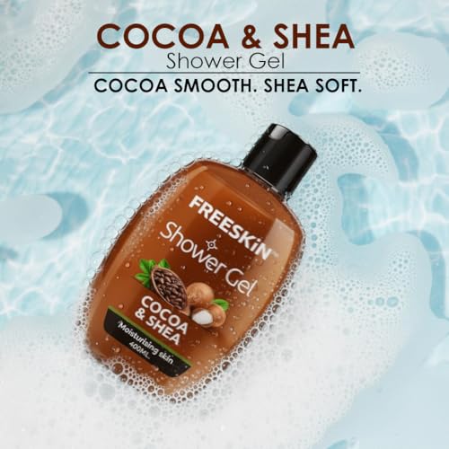 Image of Freeskin Cocoa & Shea Shower Gel | Deep Moisturizing Body Wash for Smooth & Nourished Skin | Suitable for All Skin Types | 400ml
