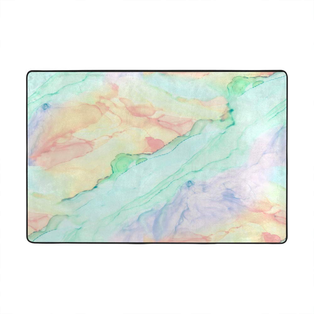 Tapis antidérapant encre aquarelle l'élégance textile pour salon