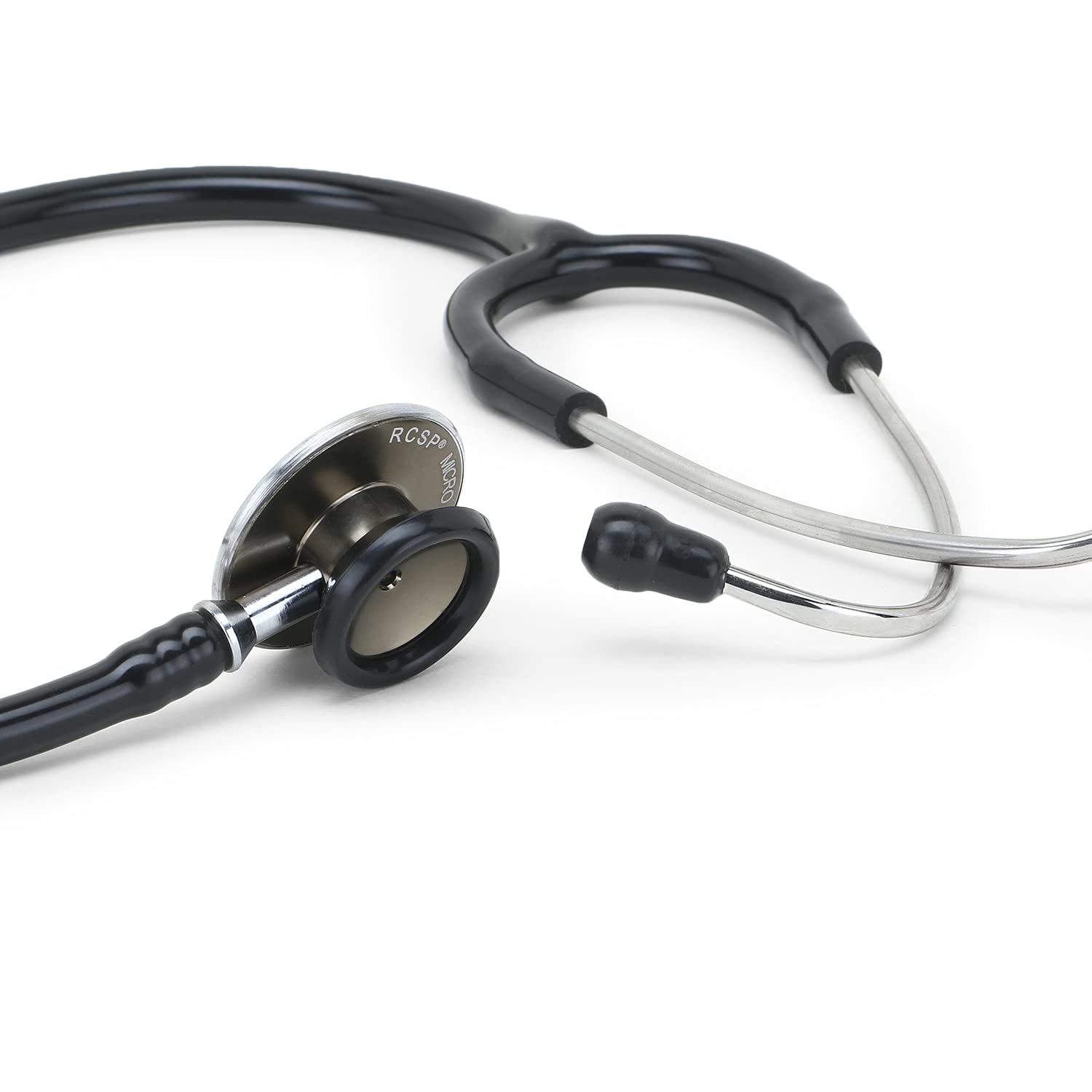 RCSP stethoscope for doctors and medical students Black Micro Acoustic Stethoscope (Black)