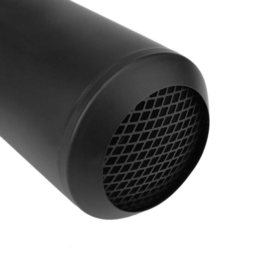 Tbest Rura Wydechowa Motocykla ze Stali Nierdzewnej 51mm (Wszystko czarne)